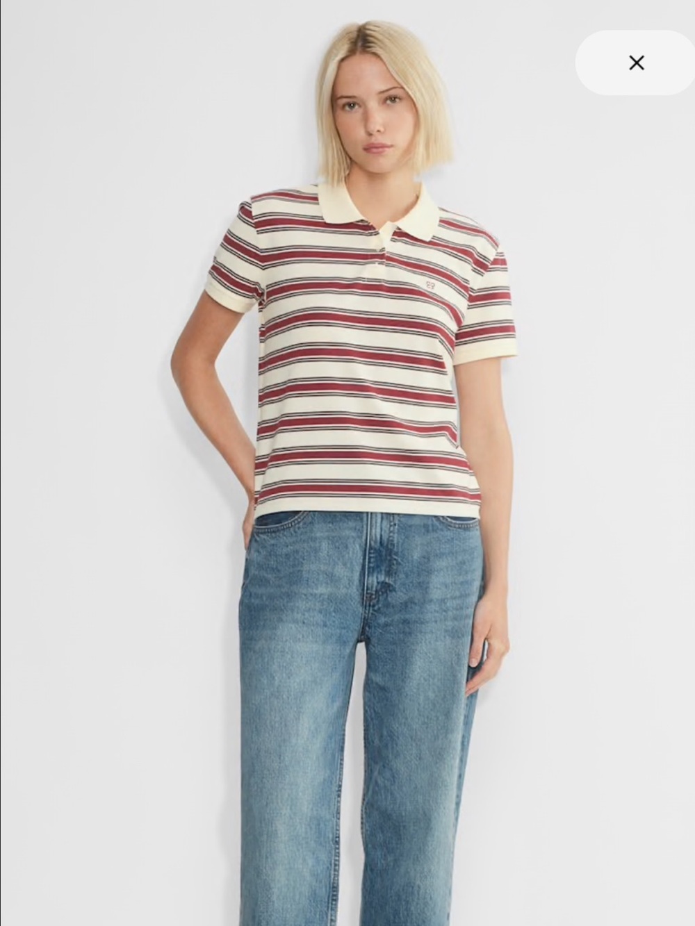 Aritzia Sunday Best Castella Polo T-Shirt